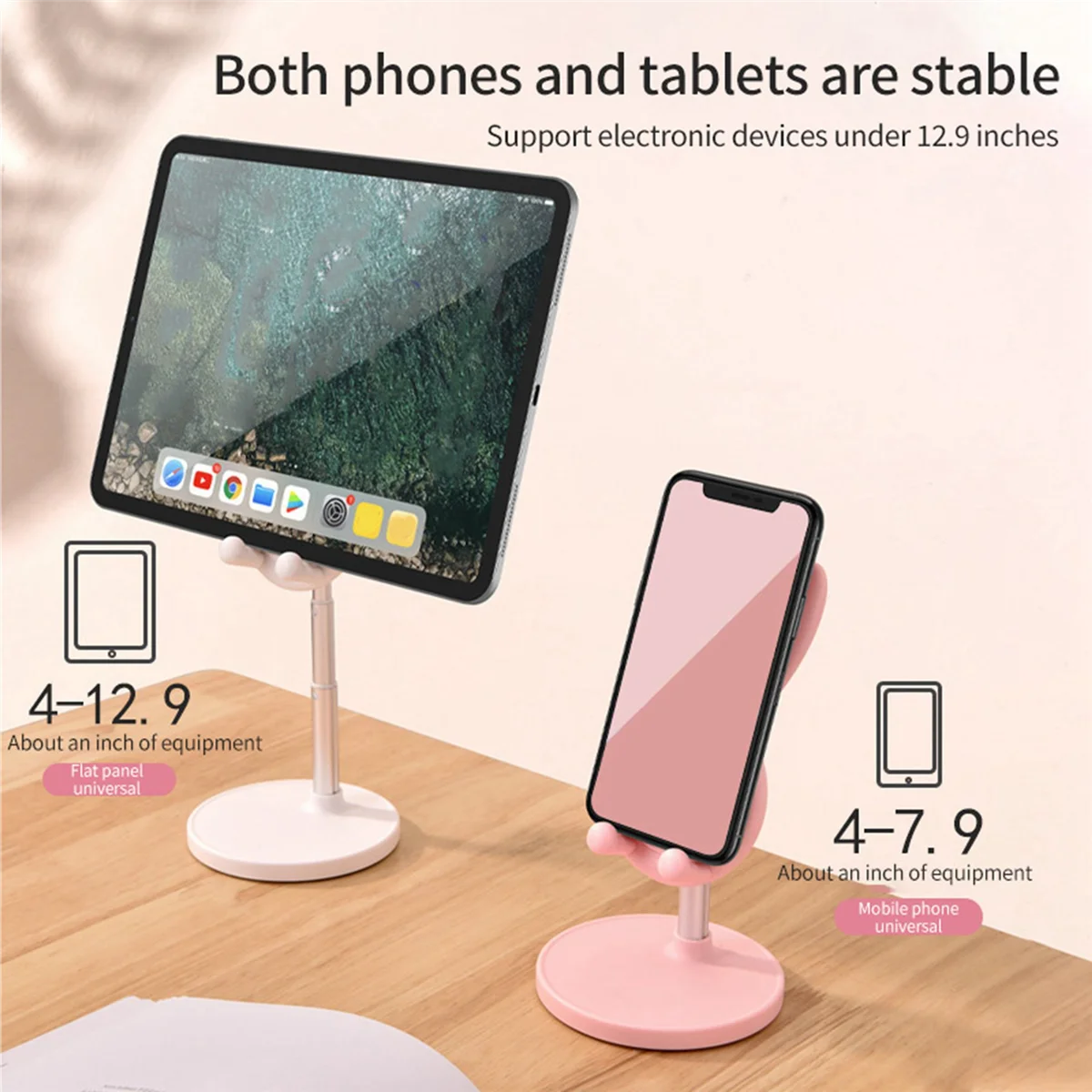 Cep Telefonu Aksesuarları telefon tutucu masaüstü standı Metal Malzeme Akıllı tablet telefon laptop standı, Beyaz