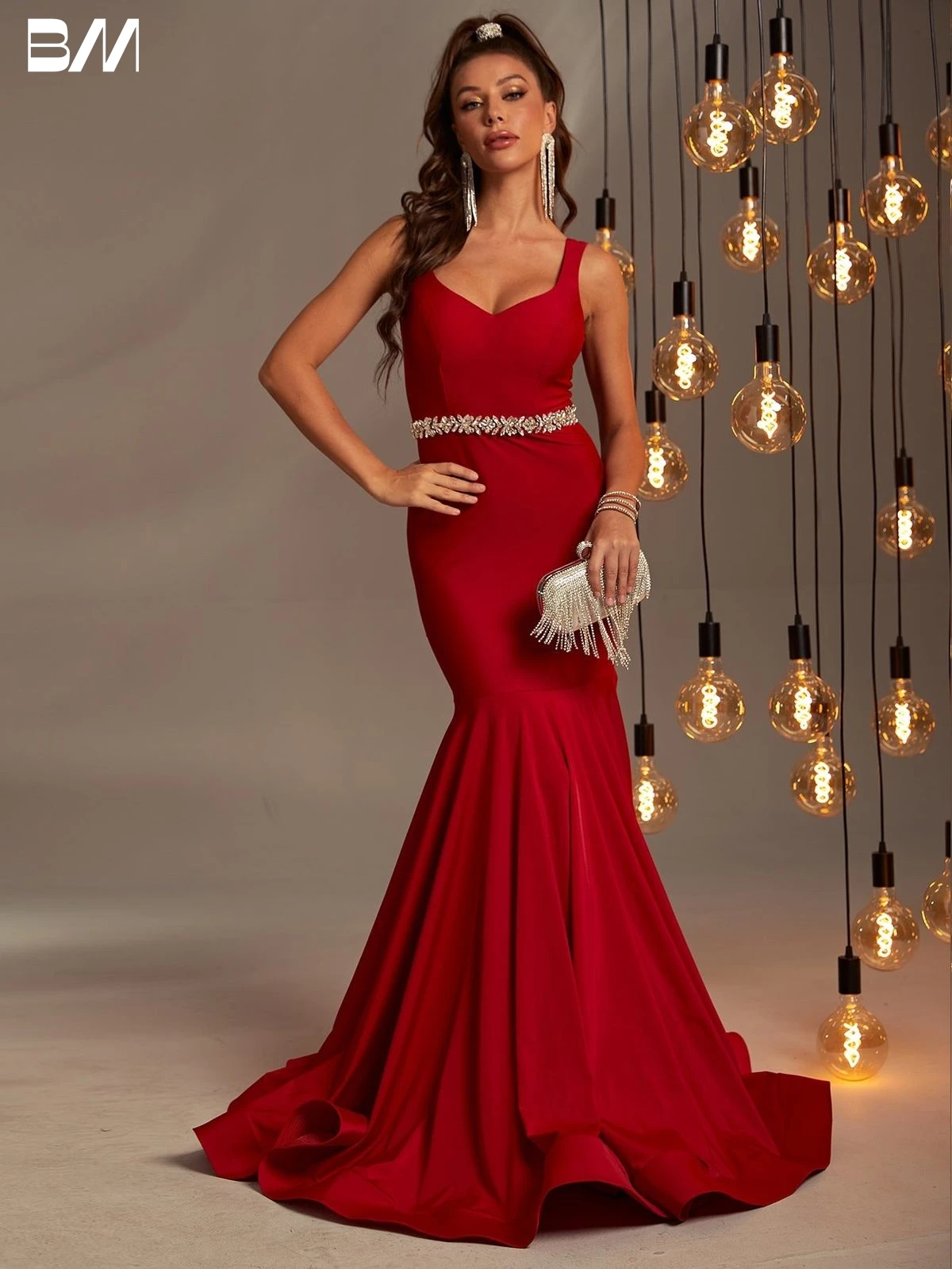 Vintage Balo Kırmızı Abiye Klasik Modern Mermaid gelin kıyafeti Zarif Kat uzunlukta Gelin Elbiseler Vestidos De Novia