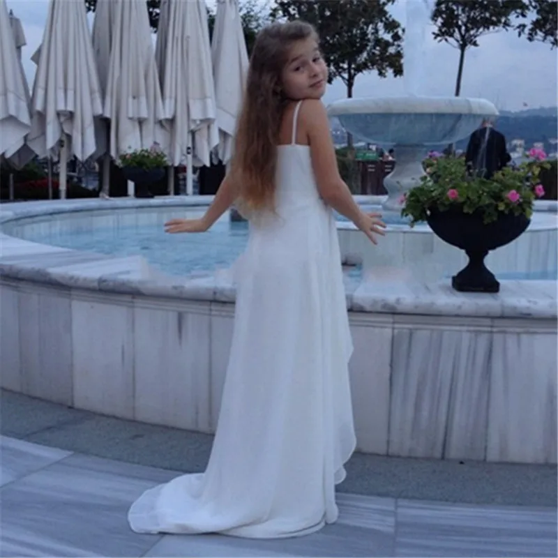 Beyaz Çiçek Kız Elbise 15 Quinceanera Kolsuz Dantel Aplike Tül Kabarık Kat Uzunluk İlk Komünyon Prenses Zarif