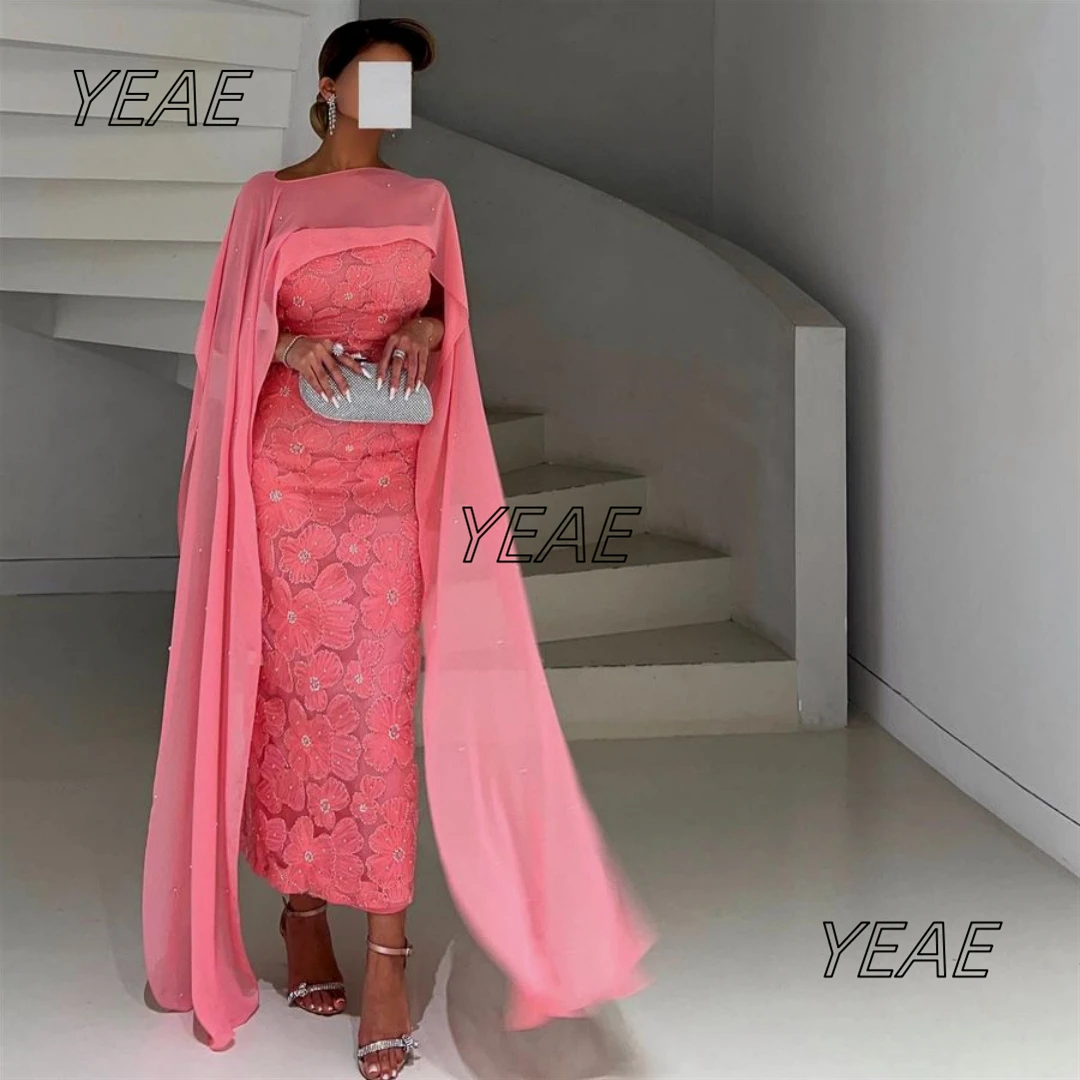Santorini Boncuklu Dantel Kılıf Elbiseler Akşam Parti Straplez Şifon Sarar Düğün Misafirler için Kadın Giyim Balo Örgün Törenlerinde