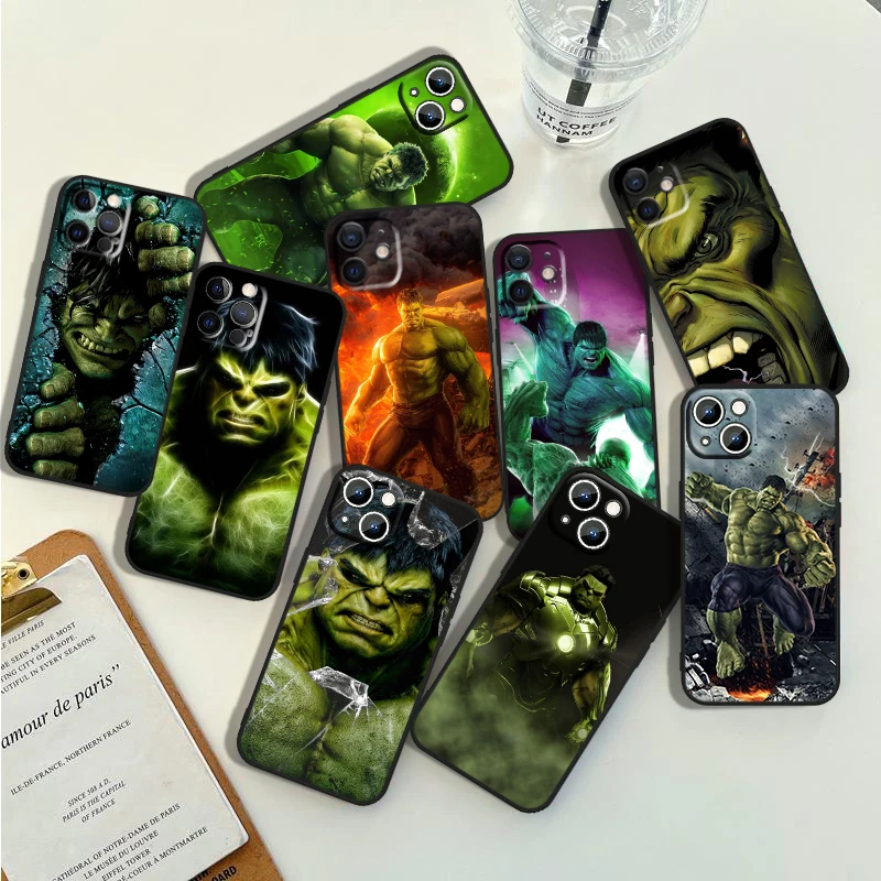 Hulk Marvel Kahraman telefon kılıfı İçin Apple iPhone 14 13 12 11 Pro Max Mini XS Max X XR 7 8 Artı 5S Silikon Siyah Kabuk