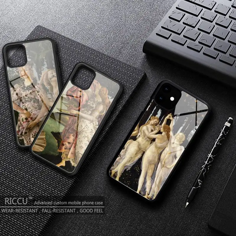 Botticelli La Primavera Telefon Kılıfı Kauçuk iPhone 13 12 11 Pro Max mini XS 6s 8 7 Artı X XR iphone 13 telefon Kapakları