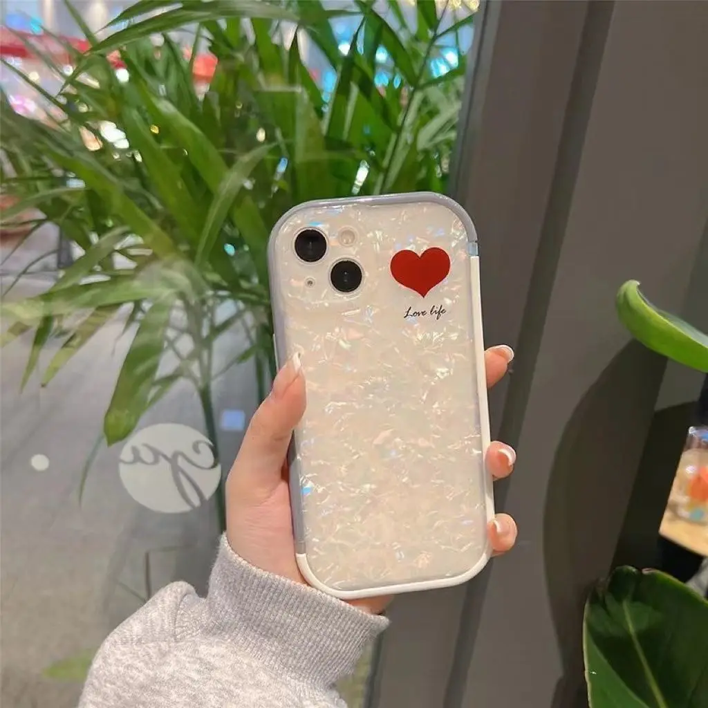 Parlak Kabuk Doku Aşk Telefon Kılıfı için Uygun iPhone 14 Pro Max 13 12 11 Pro Sevimli Lüks Moda Yumuşak Silikon Şok Kapak