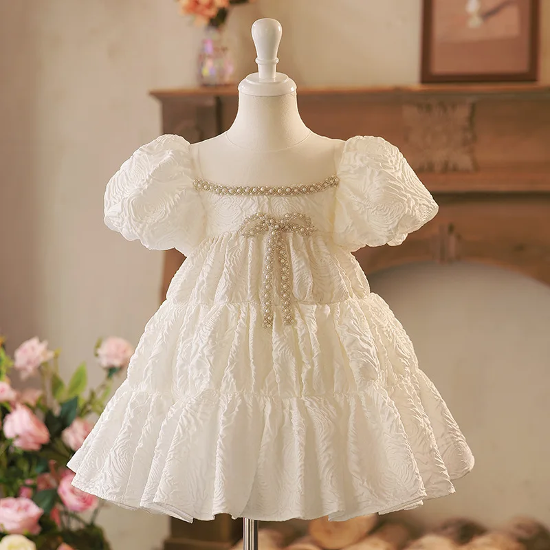 Çiçek Kız Elbise Prenses Elbise Kızlar için Bebek Elbiseleri çocuk Parti Lüks Doğum Günü Çocuklar Töreni Düğün Akşam