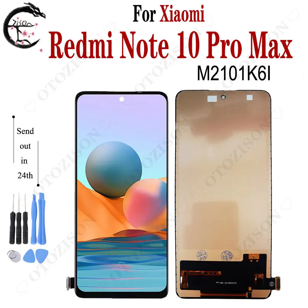 Xiaomi Redmi İçin Not 10 Pro Max Ekran M2101K6İ Ekran Dokunmatik Sensör Sayısallaştırıcı Meclisi Redmi note10pro Max LCD Değiştirme