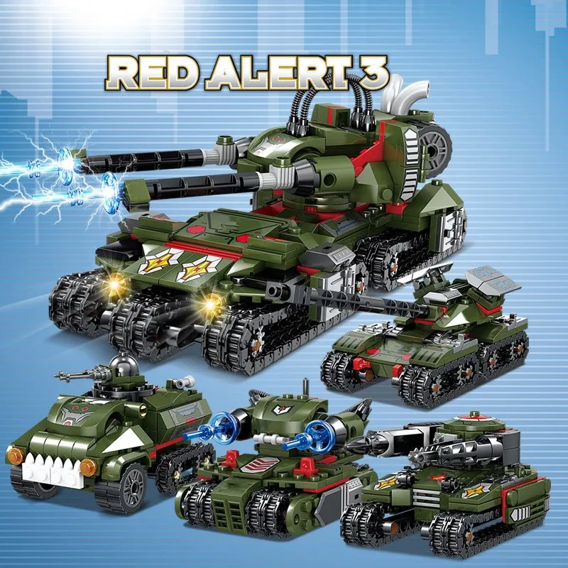 ToylinX Askeri Tank Yapı Taşları Silahlar Savaş tank araba Tuğla Ordu DIY Yaratıcı çocuk Model Araba Oyuncak Mini Çocuk Hediye