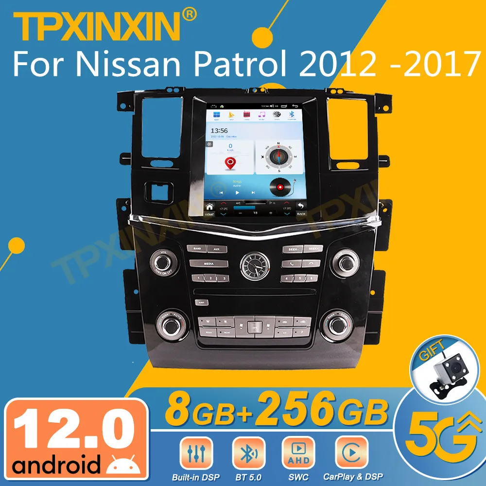 Nissan Patrol 2012-2017 için Android Araba Radyo 2din Stereo Alıcısı Autoradio Multimedya Oynatıcı Gps Navi Ünitesi Ekran