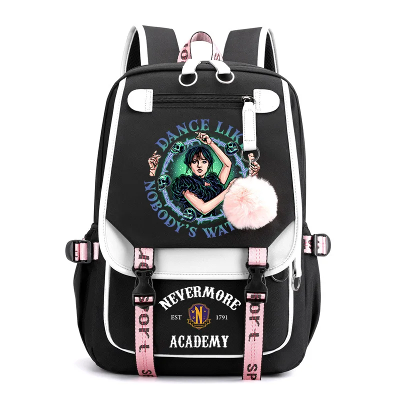 Çarşamba Addams erkekler için sırt çantası Kız Nevermore Akademisi Çantası Öğrencileri Schoolbag seyahat sırt çantaları Büyük Kapasiteli Dizüstü Sırt Çantası
