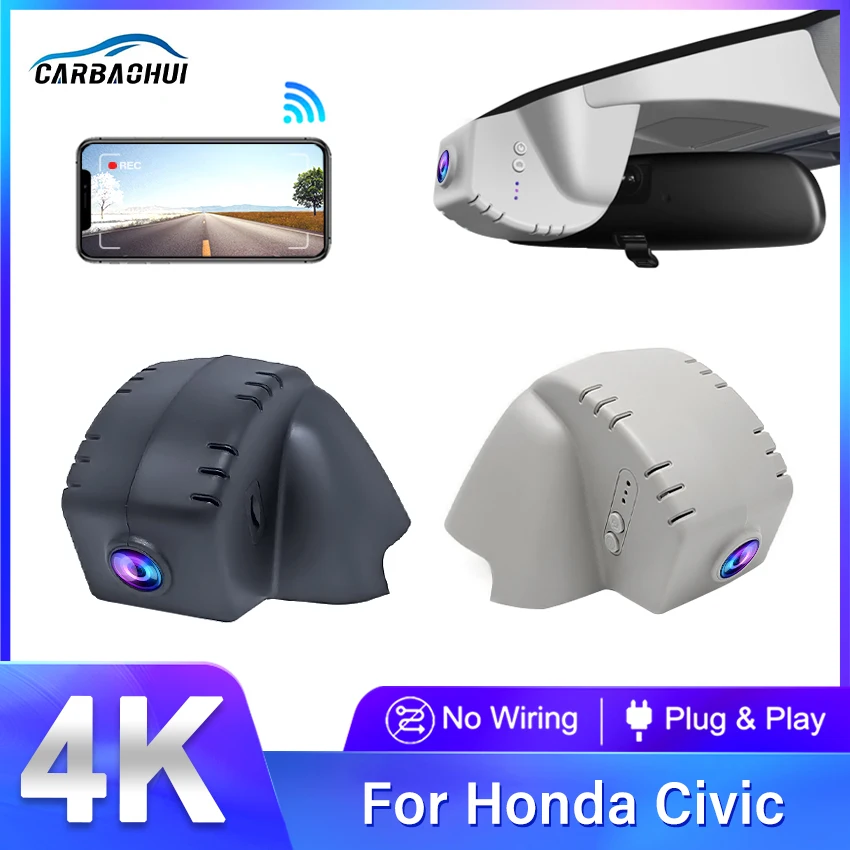 4K 2160P WİFİ Dashcam araba dvr'ı Video Kaydedici Honda Civic 2022 2023 İçin 11th Gen Sedan Hatchback Dash Kamera Gece Görüş
