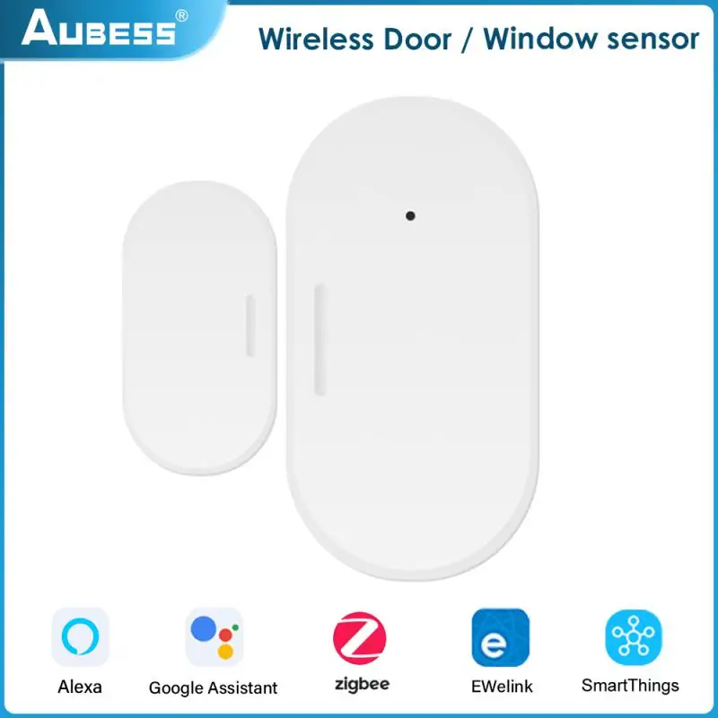 eWeLink Zigbee Akıllı Kapı Açma / Kapama dedektörlü kapı Pencere Sensörü Ev güvenlik kapısı Manyetik Sensör Alexa Google Ev İçin