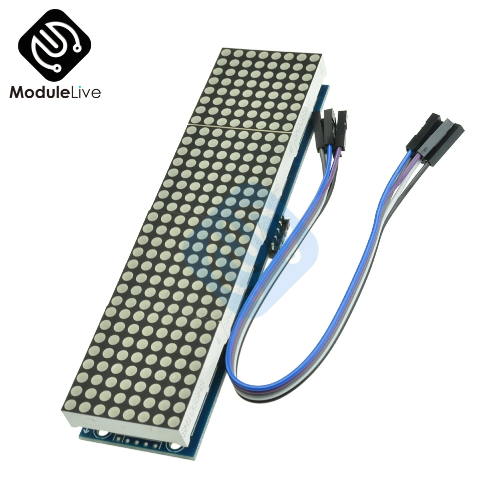 MAX7219 LED Mikrodenetleyici 4 İn 1 Ekran 5P Hattı İle Nokta Vuruşlu Kontrol Modülü Arduino için 8x8 Nokta 5V Ortak Katot