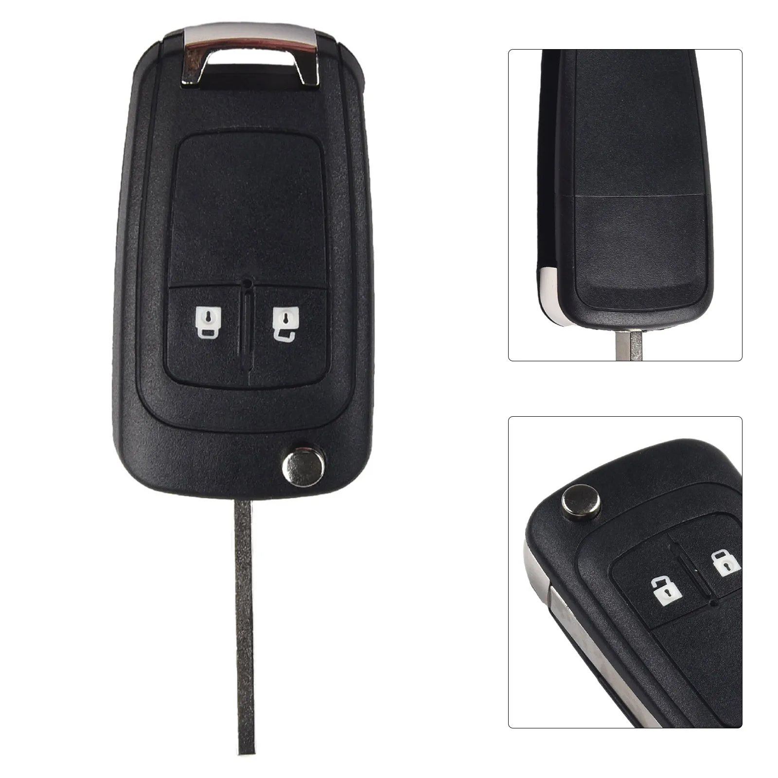 2 Düğmeli Araba Anahtarı Kabuk Katlanır Anahtar Konut Değiştirme Katlanır Anahtar Uzaktan Anahtar Kutu Opel Astra J 2010-2015Corsa E 2014-2016