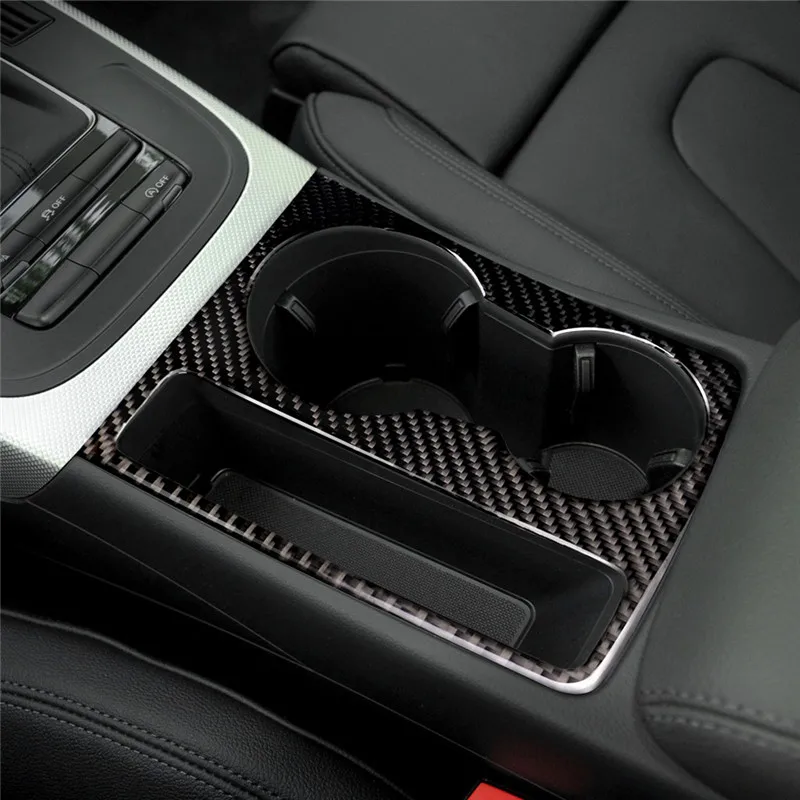 09-16 Audi A4LA5 modifiye bardak tutucu dekoratif sticker karbon fiber bardak tutucu paneli iç sticker
