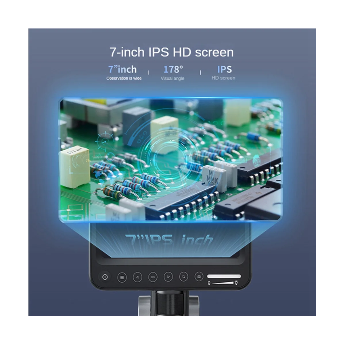 1080P 7 İnç Dokunmatik Ekran 1600X Büyüteç Kamera Lehimleme PCB IC Onarım Aracı Kablosuz Elektronik Dijital Mikroskop