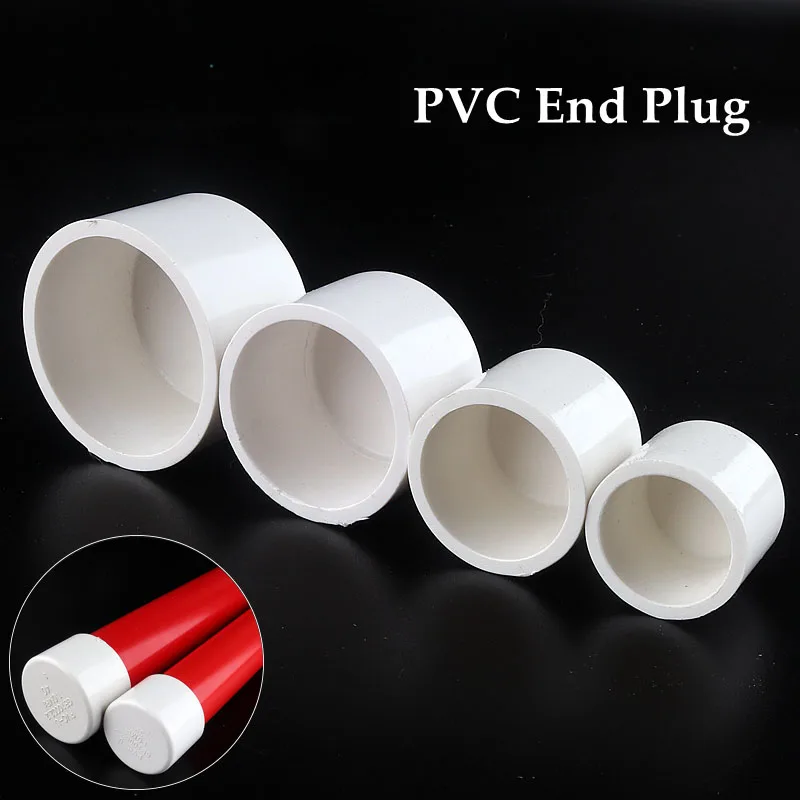 5 ~ 100 adet Boyutu 20 ~ 50mm PVC Su Tedarik borusu kör tapa Konektörü Plastik Uç Kapağı Parçaları Sulama Sistemi Sulama Beyaz Parçalar