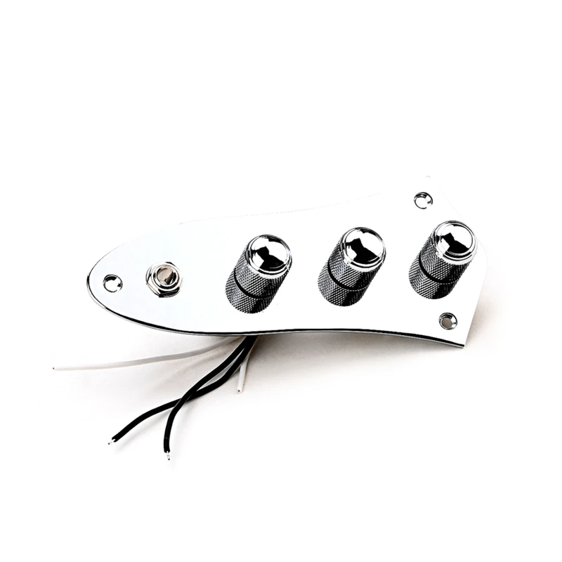 1 Adet Tam Yüklü Gitar Bas Kontrol Plakası Demeti Topuzu Caz Parçaları için R66E