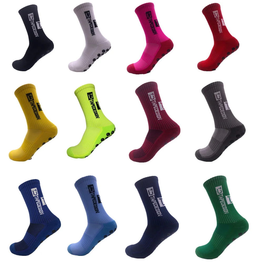 Yeni 2023 Stil TC futbolcu çorapları Yuvarlak Silikon Vantuz Kavrama Anti Kayma futbol çorapları Spor Koşu Bisiklet yürüyüş çorapları