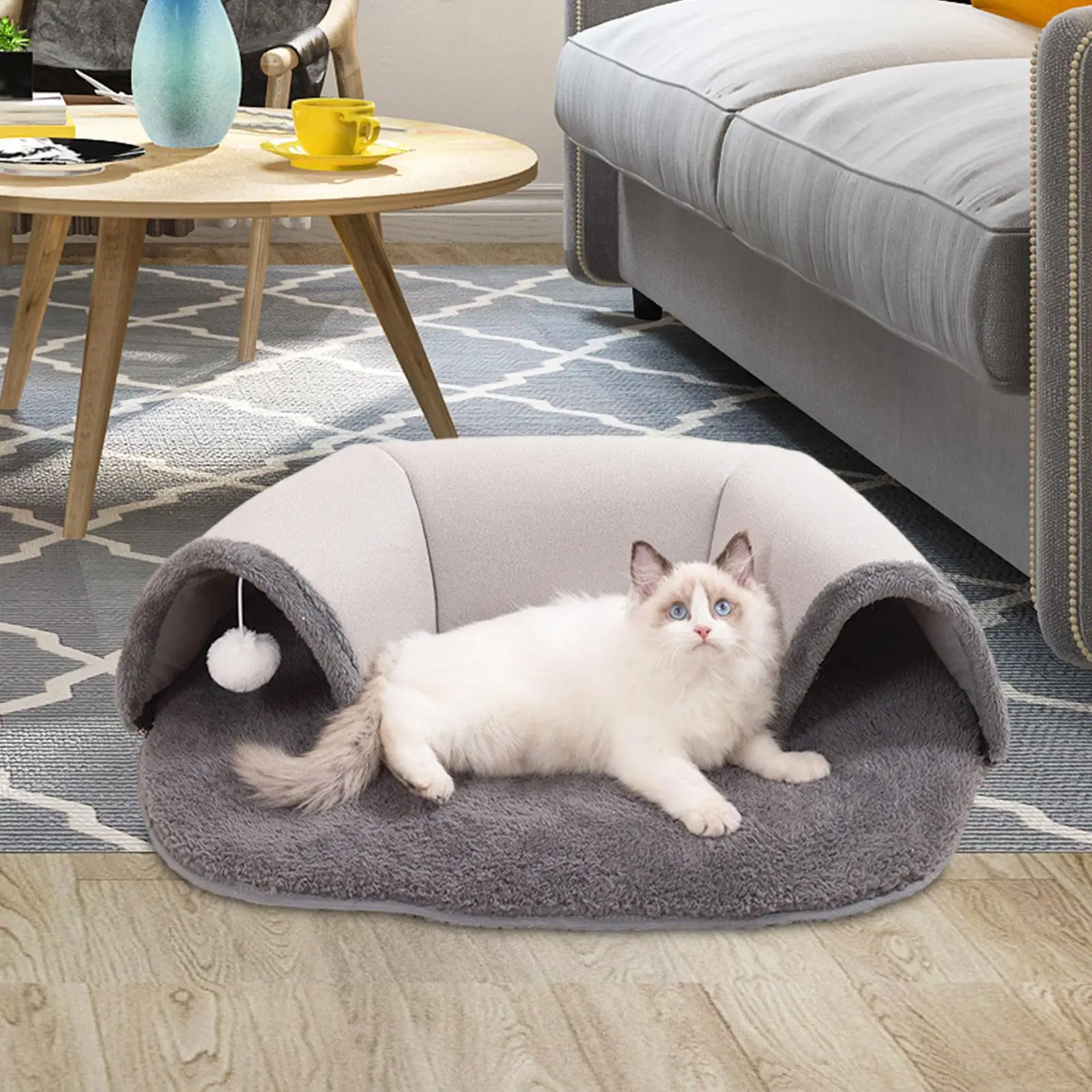 Kedi tüneli Yatak Rahat Egzersiz Çıkarılabilir Mat Dayanıklı Hafif Oyun Kulübe Kapalı Kediler Tavşan Yavru Hamster Açık