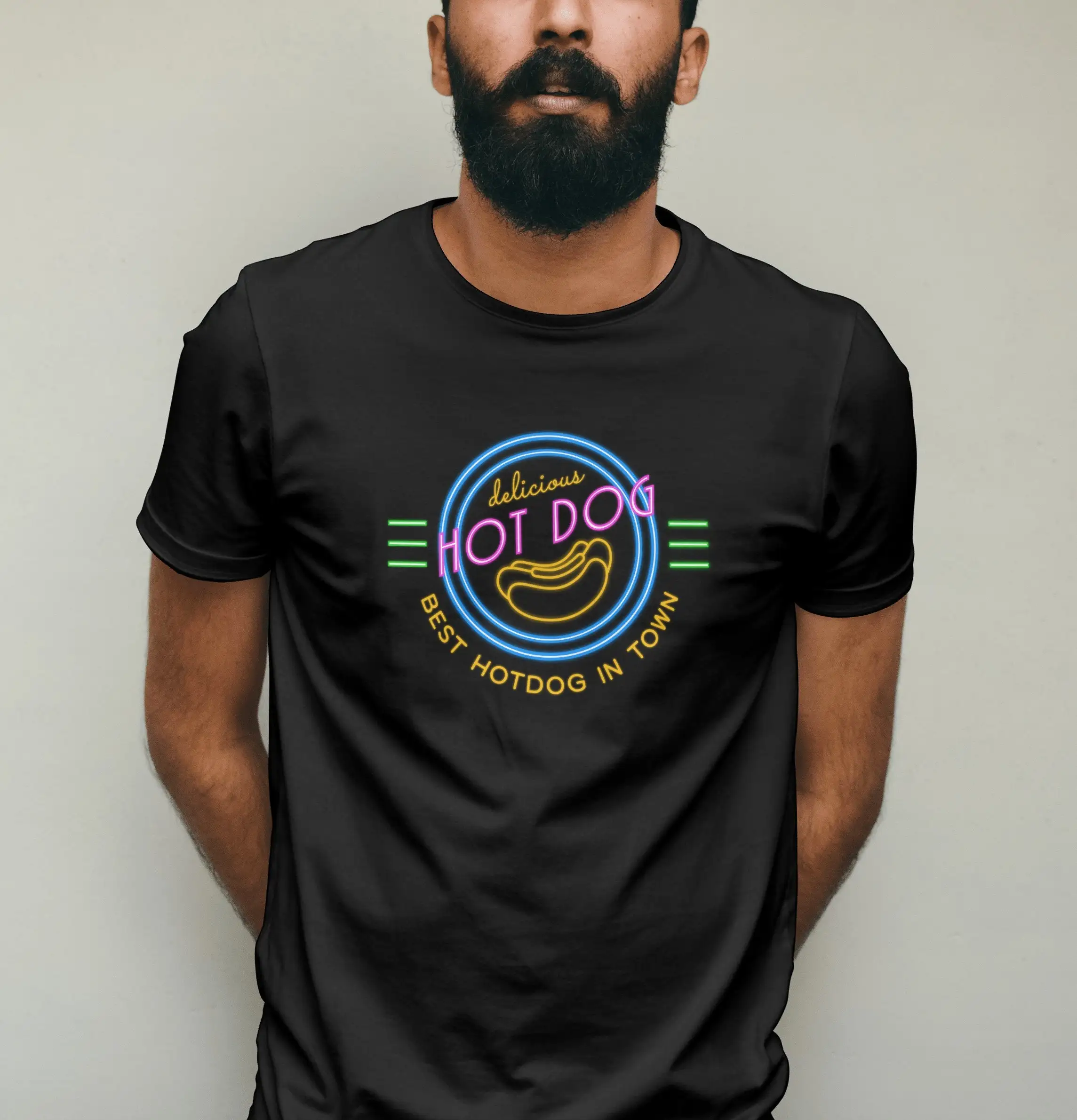 90'ların Tarzında: Sosisli Sevenler için Neon Tişört
