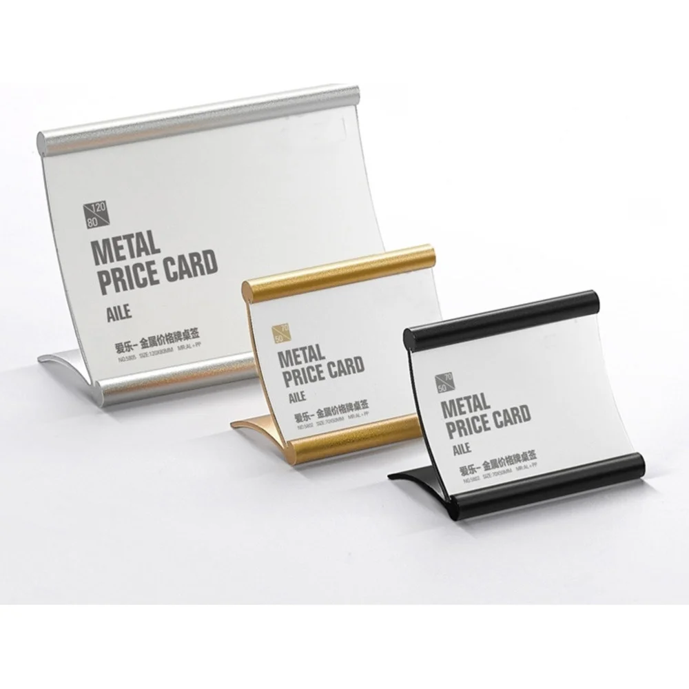 Alüminyum Metal Masa Burcu Tutucu L Masa isim kartı ekran cep telefonu kılıfı Masaüstü Fiyat Etiketi çerçeve raf Konuşmacı Reklam raf kasası