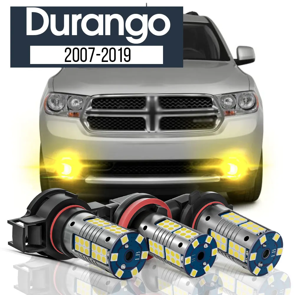 2 adet LED Sis İşık Lambası Ampul Canbus Aksesuarları Dodge Durango İçin 2008 2009 2010 2011 2012 2013 2014 2015 2016 2017 2018 2019