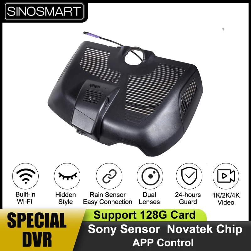 SINOSMART Novatek 1080P Özel HD Çizgi Kam Wi-Fi DVR Kamera Mercedes S Sınıfı için Deluxe 2021 vb. UYGULAMA Kontrolü SONY IMX307