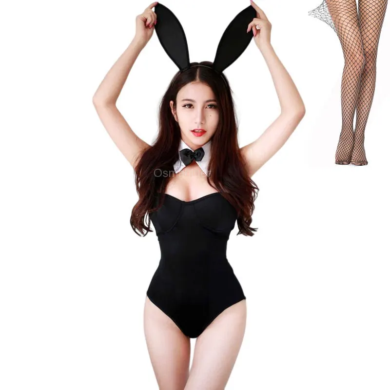 Senpai hiçbir Yume Wo Minai Cosplay Seishun Buta Yarou wa Tavşan Kız Cadılar Bayramı Kostüm Yetişkin İçin Seksi Sevimli Tavşan Tavşan Giysileri