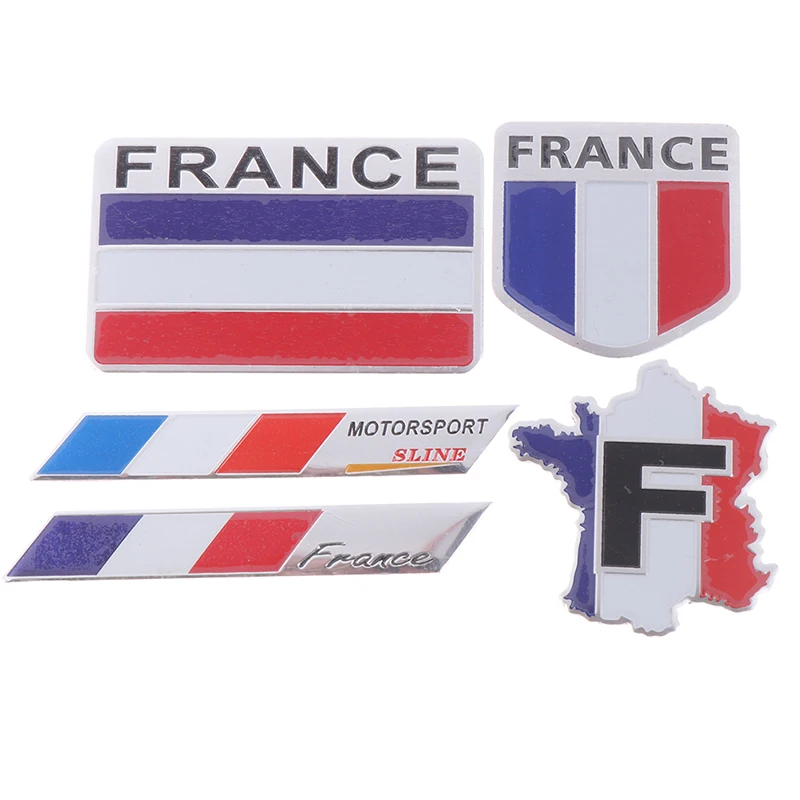 1 Adet Fransız bayrağı logo amblem alaşım rozet araba motosiklet dekor çıkartmaları
