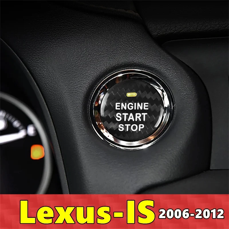 Karbon Fiber Araba Koruyucu Motor Çalıştırma düğme kapağı Durdurma Anahtarı Aksesuarları Lexus IS 2006 2007 2008 2009 2010 2011 2012