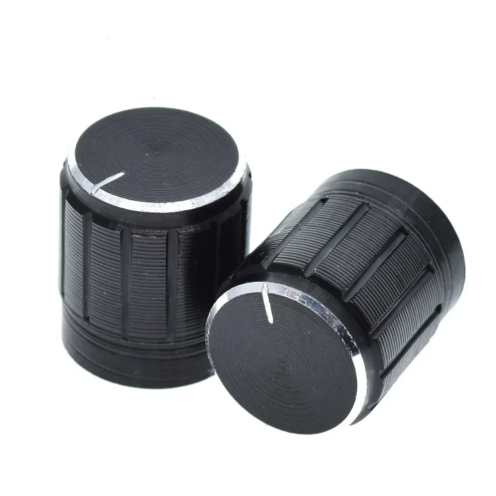 10 adet 15*17mm alüminyum alaşımlı potansiyometre topuzu döner anahtar ses kontrol düğmesi siyah DIY İçin