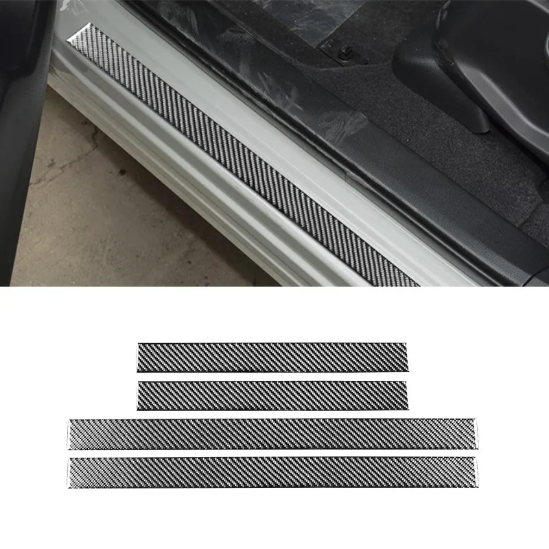 Dış Kapı Eşiği Kapağı Dekoratif Kapı Pedalı Döşeme Şeritleri Karbon Fiber Doku Honda CR - V CRV 2016-2021 Araba Aksesuarı Çıkartmaları