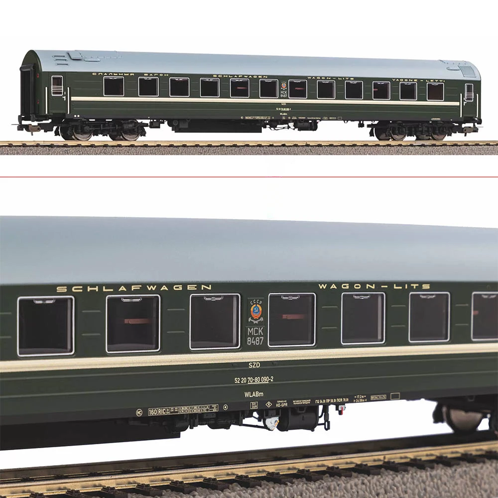 PIKO Tren Modeli 58556 Binek Araba HO 1/87 WLABm SZD IV Rus Devlet Demiryolları Dördüncü Nesil Tren Modeli Oyuncak