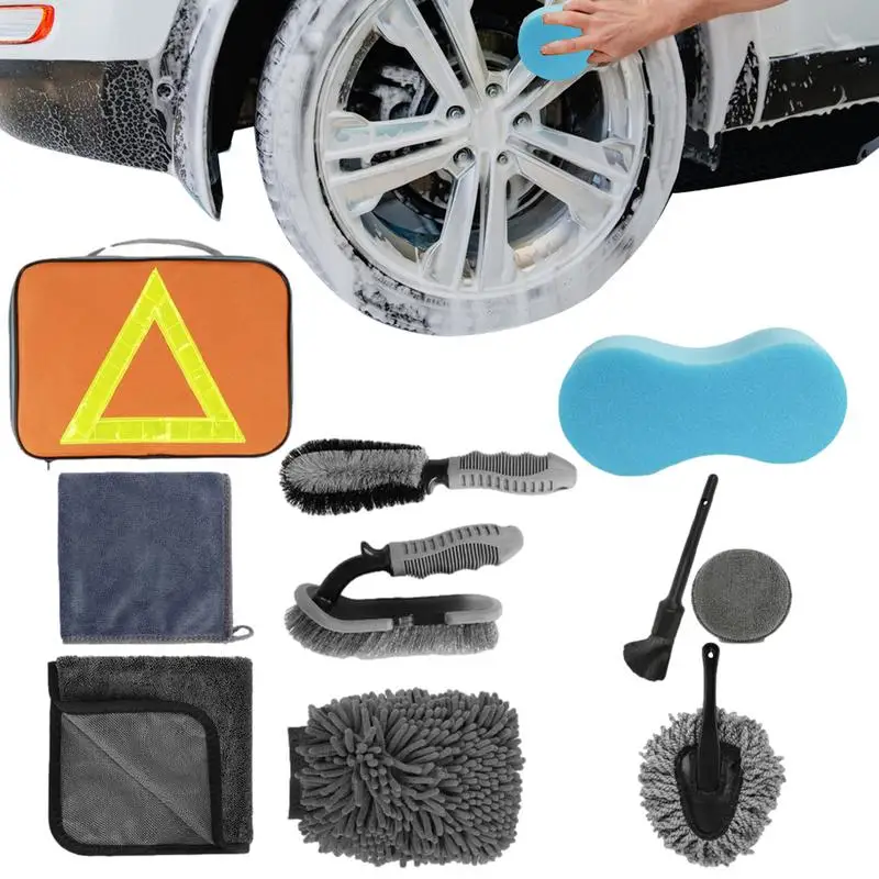 Araba Temizleme Kiti Detay Fırçaları Araba Detaylandırma 10 adet Temizleme Araçları Tüm Araba Parçaları İçin Motosiklet Van Ev Dış