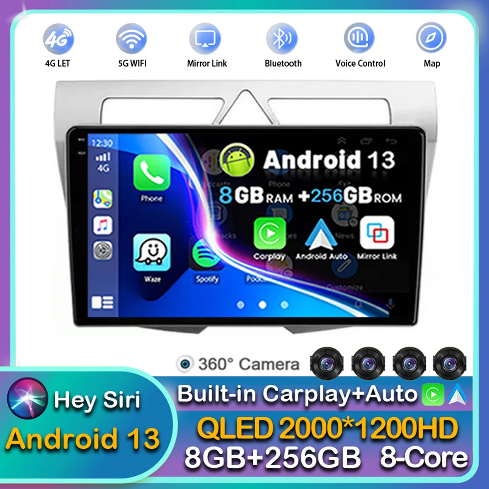 Android 13 Kia Sabah picanto 2007 İçin 2008 2009 2010 2011 Araba Radyo Multimedya Oynatıcı Stereo WİFİ + 4G GPS kablosuz Carplay Otomatik