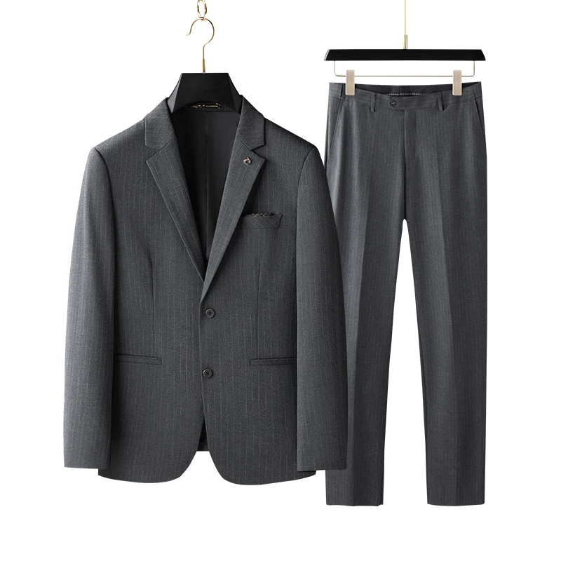 Yeni (Blazer + Pantolon) erkek Moda İş Beyefendi İtalyan Tarzı Rahat Profesyonel Düğün En İyi Erkek Takım Elbise Boyutu 70-140kg