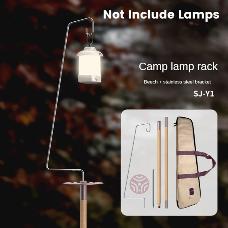 1 ADET Taşınabilir ayarlanabilir balıkçılık asılı ışık sabitleme standı tutucu açık kamp yürüyüş alüminyum alaşımlı katlanabilir lamba direği