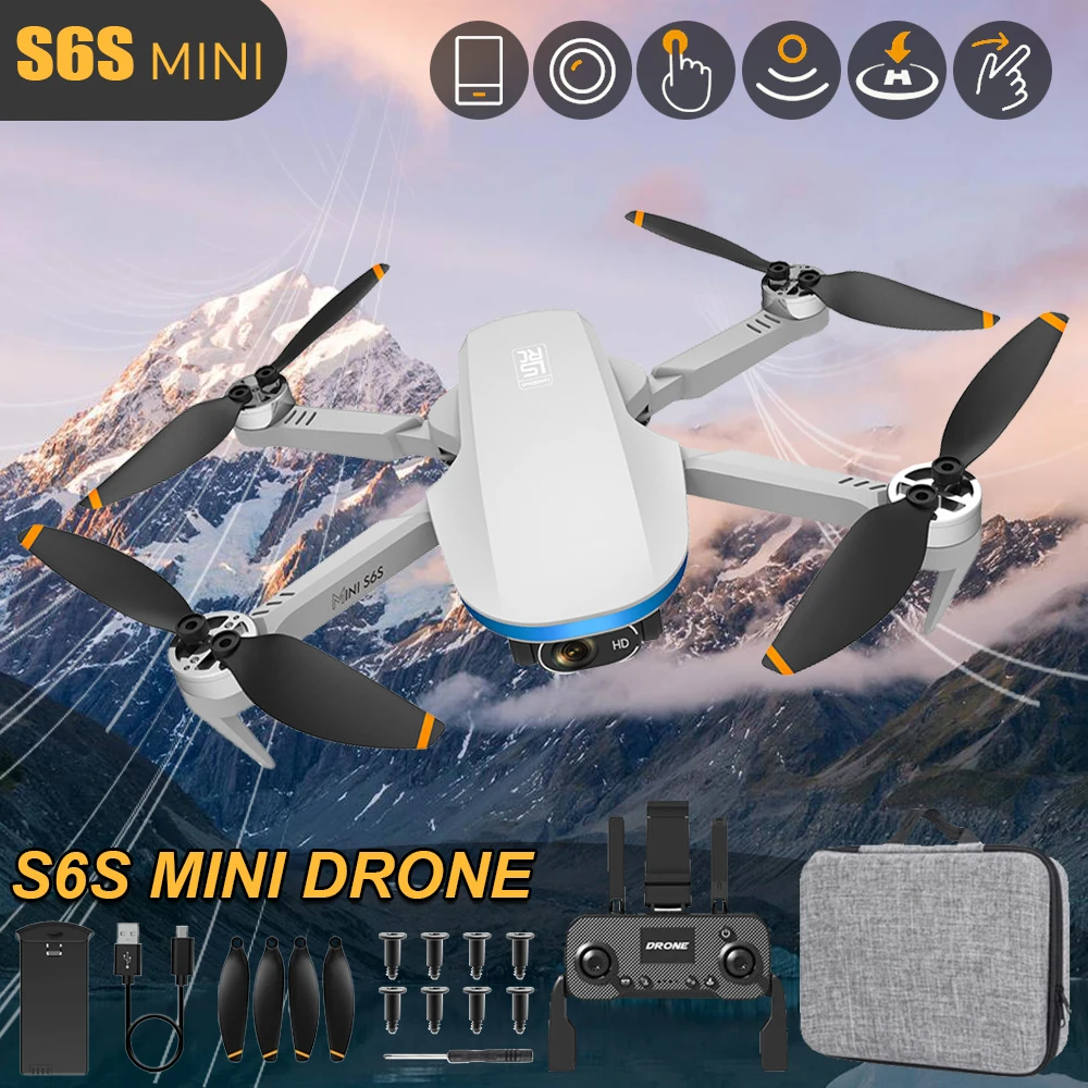 S6S Mini Pro Drone hava aracı Fırçasız Katlanabilir GPS Optik Akış Konumlandırma HD Hava Fotoğrafçılığı Dört Eksenli Uçak Oyuncaklar