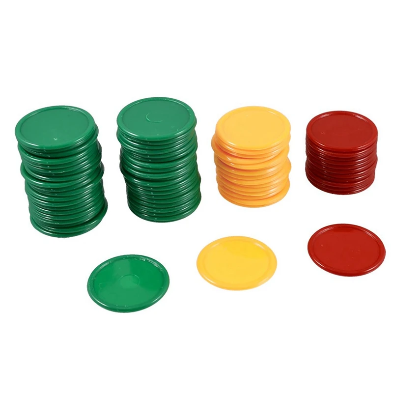 Kırmızı Sarı Yeşil Yuvarlak Şekilli Mini Poker Cips Şanslı Oyunu Sahne 276 Adet