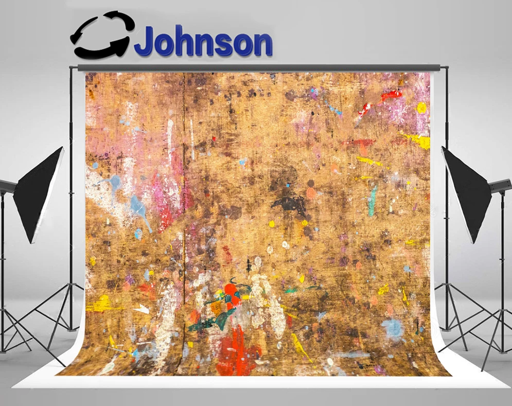 JOHNSON Geri Ahşap Lekeli Boya Çizikler Renkli fotoğrafçılık arka plan Yüksek kaliteli Bilgisayar baskı duvar arka planında