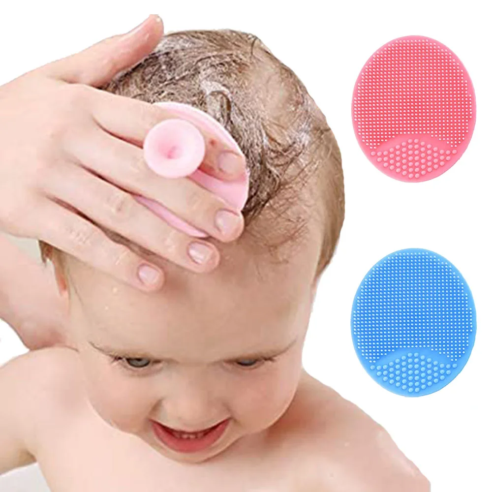 Bebek Silikon Banyo Fırçası Beşik Kapağı Yıkayıcılar Peeling ve Masaj Fırçası Saç Derisi Bakımı Scrubber Saç Bakımı Ve Vücut Bakımı için