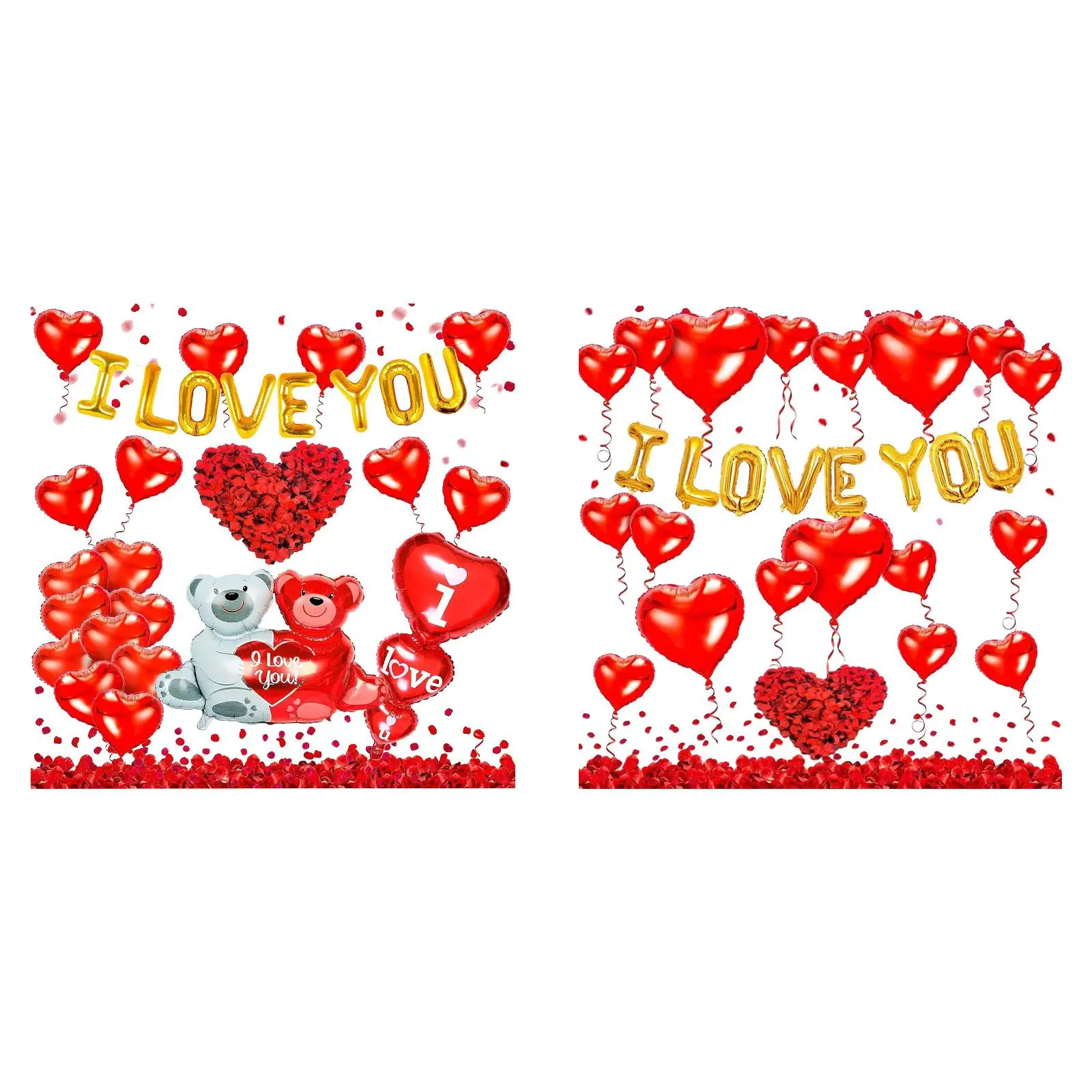 Sevgililer Günü Partisi Balonlar Arka Plan DIY Parti Iyilik gül Yaprakları Çiçek Ev ıçin Yeni Yıl Sevgililer Günü Önerisi Düğün