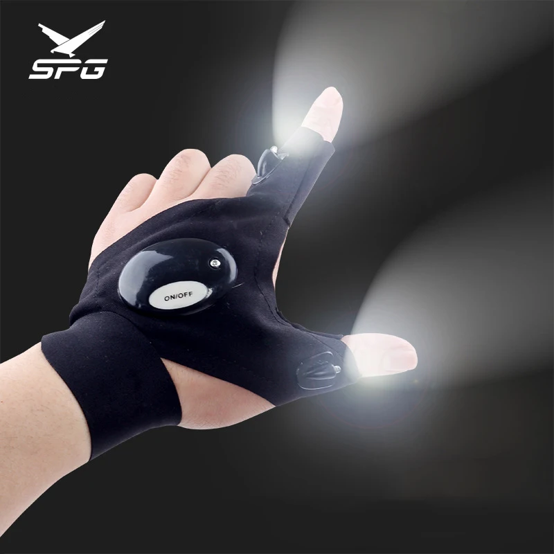 Okçuluk el koruması LED parmak ışık eldiven korumak aksesuarları okçuluk avcılık çekim