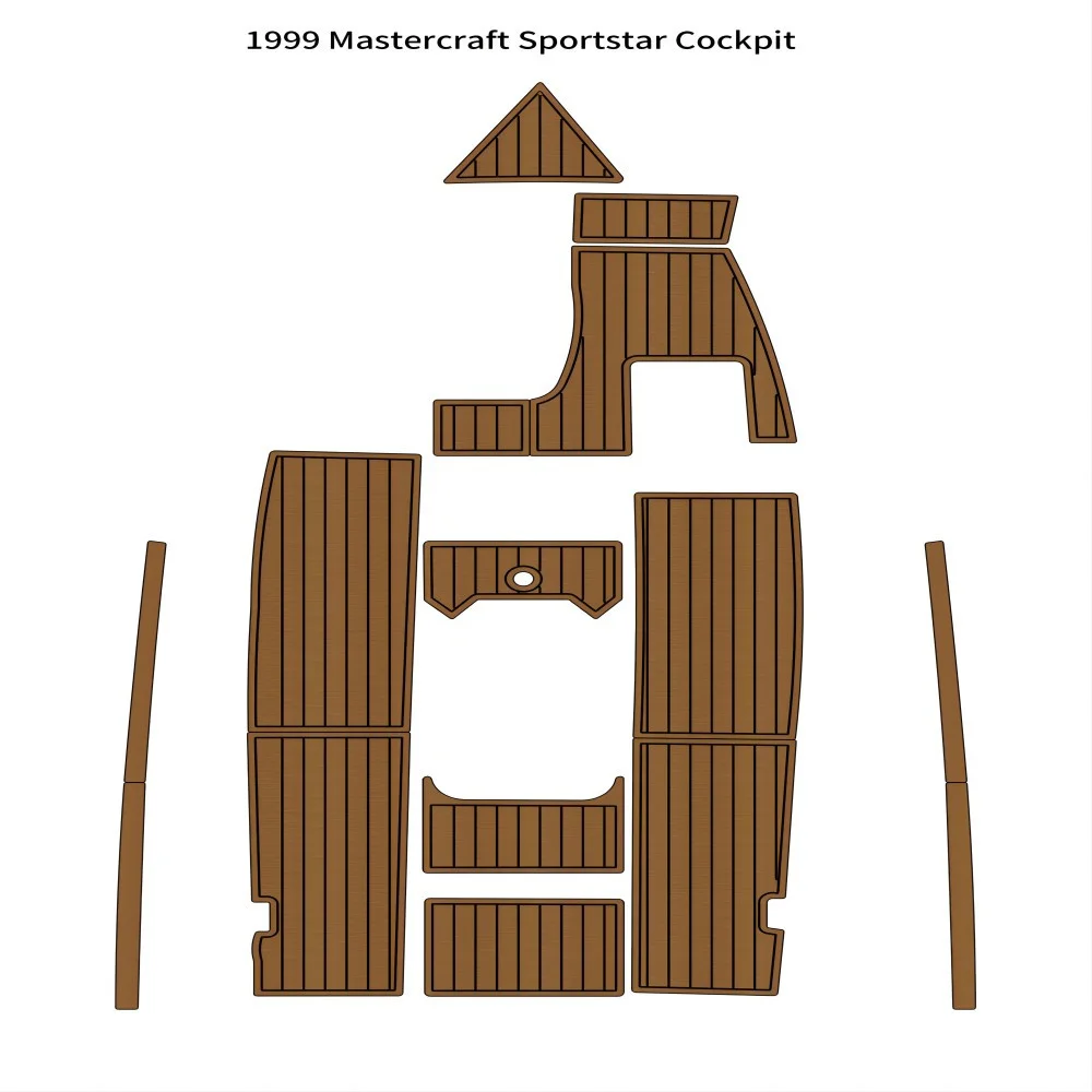 1999 Mastercraft Sportstar Kokpit Pedi Tekne EVA Köpük Sahte Tik Güverte Zemin Mat Destek Kendinden Yapışkanlı SeaDek Gatorstep Tarzı