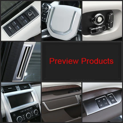 Land Rover için discovery5 2017-2019 krom Araba iç cam kaldırma anahtarı navigasyon AC vent trim kalıp trim