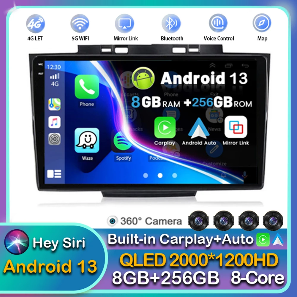 Android 13 Carplay DSP 4G İçin Harika Duvar Haval H5 Büyük Duvar Hover H3 Araba Radyo Multimedya Oynatıcı GPS Navigasyon Stereo Autoradio