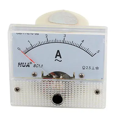 0-5A Kare İnce Ayar Arama Paneli ampermetre Ampermetre