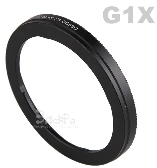 50 ADET Kamera Lens Filtre Adaptörü Güç / Atış G1X Alüminyum FA-DC58C 58mm UV filtre Lens hood