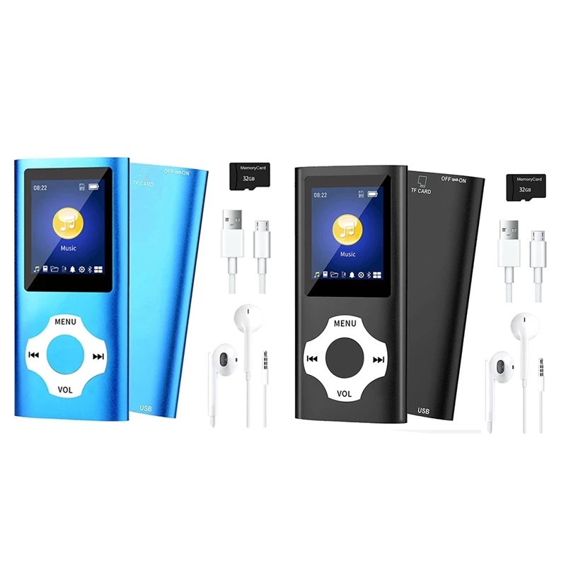 Bluetooth 5.0 özellikli MP3 Müzik Çalar, Çocuklar için Video / Fotoğraf Görüntüleyici E-Kitap Oynatıcı (Mavi)