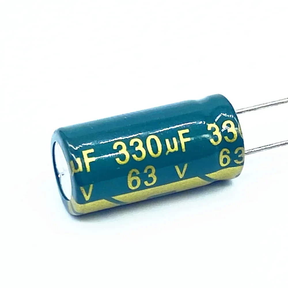 20 adet / grup yüksek frekans düşük empedans 63v 330UF alüminyum elektrolitik kondansatör boyutu 10 * 20 330UF 20%