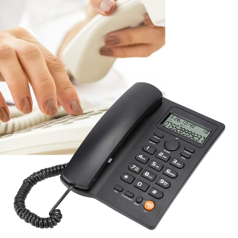 Sabit Telefon Masaüstü Telefon Sabit Telefon Arayan Telefon Ön Büro Ev Ofis Çağrı Ekranı ile Telefon